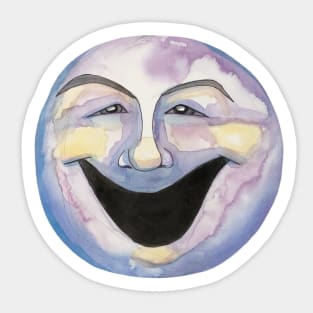 Laughing Moon Sticker